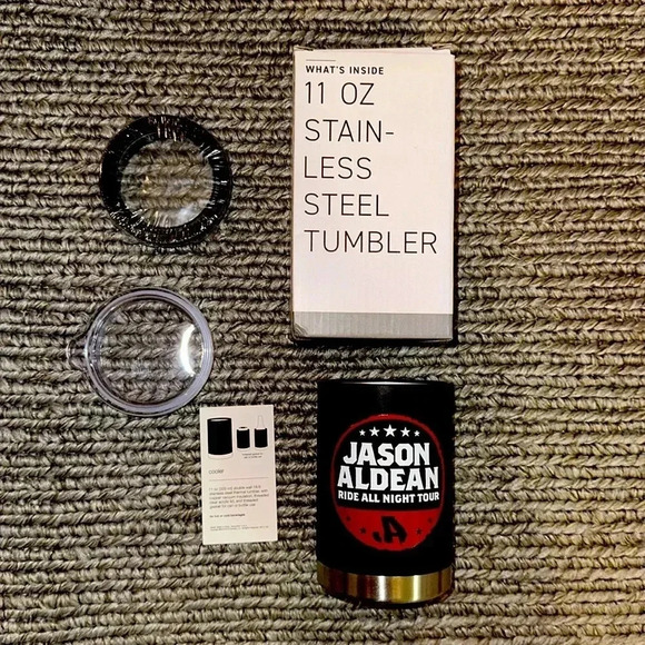 NWT Jason Aldean ‼️Official Merch‼️ Stainless Steel Tumbler Ride All Night Tour - Picture 4 of 15